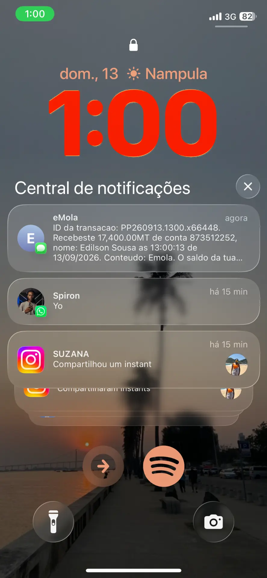 Notificação partilhada